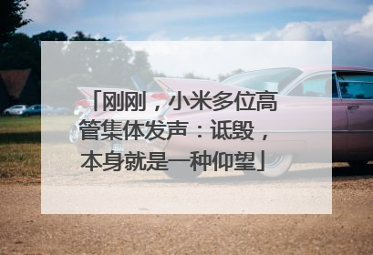 刚刚，小米多位高管集体发声：诋毁，本身就是一种仰望