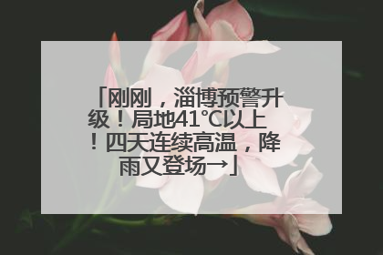 刚刚，淄博预警升级！局地41℃以上！四天连续高温，降雨又登场→