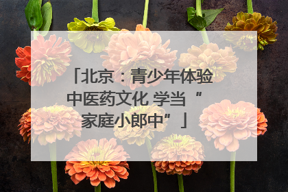 北京：青少年体验中医药文化 学当“家庭小郎中”