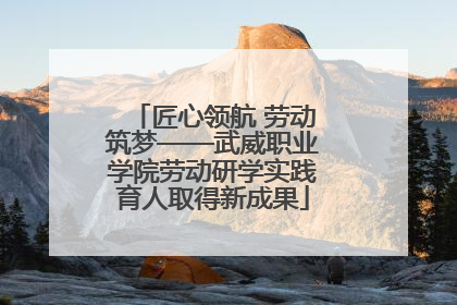 匠心领航 劳动筑梦——武威职业学院劳动研学实践育人取得新成果