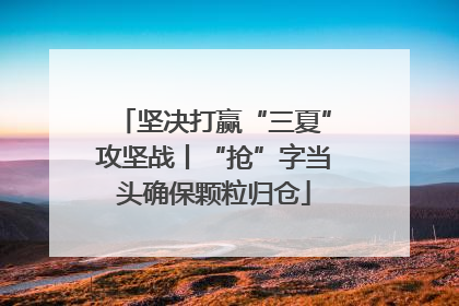 坚决打赢“三夏”攻坚战丨“抢”字当头确保颗粒归仓
