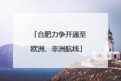 合肥力争开通至欧洲、非洲航线