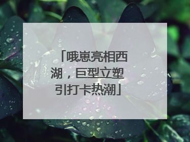 哦崽亮相西湖，巨型立塑引打卡热潮