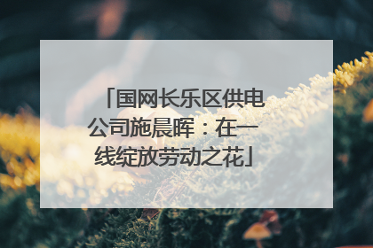 国网长乐区供电公司施晨晖：在一线绽放劳动之花
