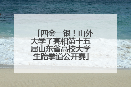 四金一银！山外大学子亮相第十五届山东省高校大学生跆拳道公开赛