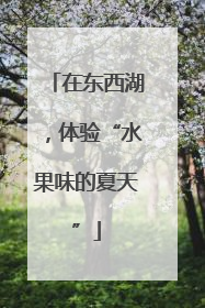 在东西湖，体验“水果味的夏天”