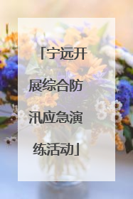 宁远开展综合防汛应急演练活动