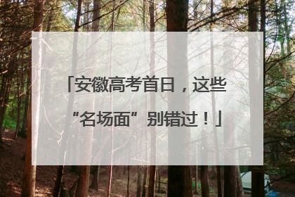 安徽高考首日，这些“名场面”别错过！