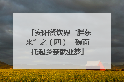 安阳餐饮界“胖东来”之（四）一碗面托起乡亲就业梦