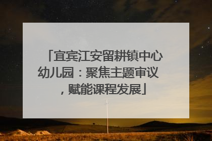 宜宾江安留耕镇中心幼儿园：聚焦主题审议，赋能课程发展