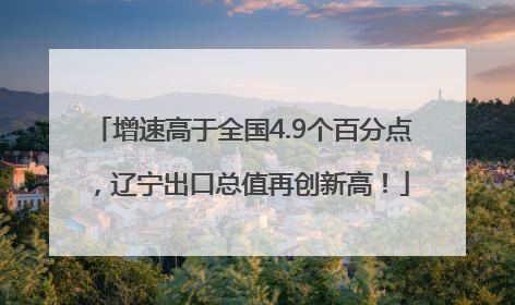 增速高于全国4.9个百分点，辽宁出口总值再创新高！