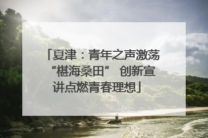 夏津：青年之声激荡“椹海桑田” 创新宣讲点燃青春理想