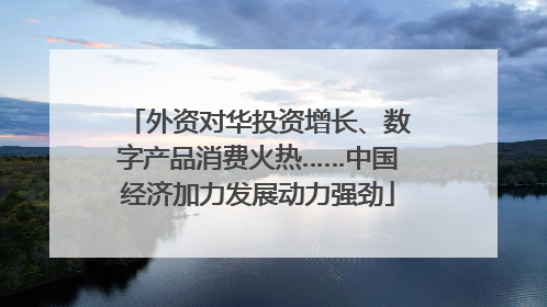 外资对华投资增长、数字产品消费火热……中国经济加力发展动力强劲