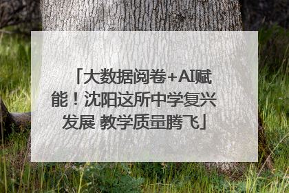 大数据阅卷+AI赋能！沈阳这所中学复兴发展 教学质量腾飞