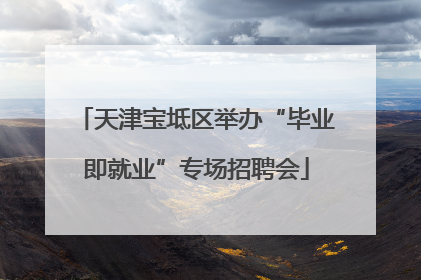 天津宝坻区举办“毕业即就业”专场招聘会
