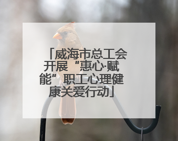 威海市总工会开展“惠心·赋能”职工心理健康关爱行动