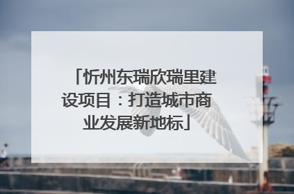 忻州东瑞欣瑞里建设项目：打造城市商业发展新地标
