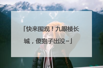 快来围观！九眼楼长城，傻狍子出没~