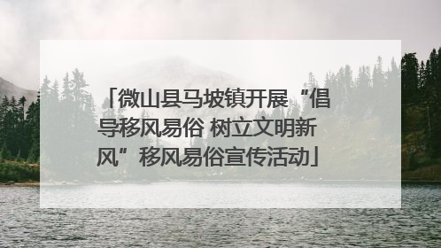 微山县马坡镇开展“倡导移风易俗 树立文明新风”移风易俗宣传活动