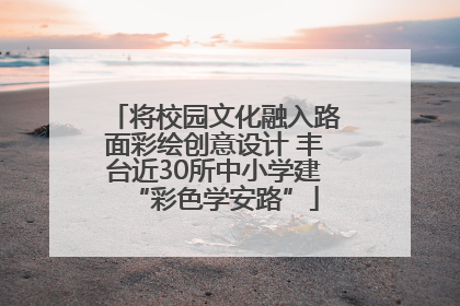 将校园文化融入路面彩绘创意设计 丰台近30所中小学建“彩色学安路”