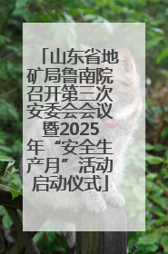 山东省地矿局鲁南院召开第三次安委会会议暨2025年“安全生产月”活动启动仪式