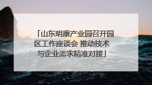 山东明康产业园召开园区工作座谈会 推动技术与企业需求精准对接