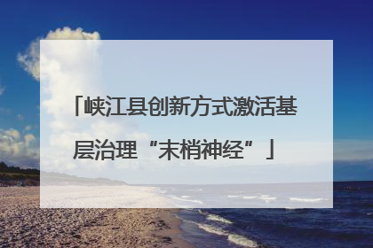 峡江县创新方式激活基层治理“末梢神经”