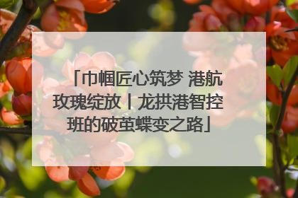 巾帼匠心筑梦 港航玫瑰绽放丨龙拱港智控班的破茧蝶变之路