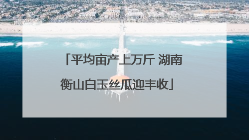 平均亩产上万斤 湖南衡山白玉丝瓜迎丰收