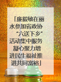 廉毅敏在丽水参加省政协“六送下乡”活动集中服务 凝心聚力增进民生福祉推进共同富裕