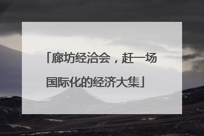廊坊经洽会，赶一场国际化的经济大集