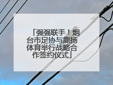 强强联手！烟台市足协与鹿扬体育举行战略合作签约仪式