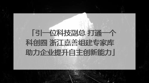 引一位科技副总 打通一个科创圈 浙江嘉善组建专家库助力企业提升自主创新能力