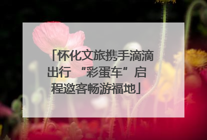 怀化文旅携手滴滴出行 “彩蛋车”启程邀客畅游福地
