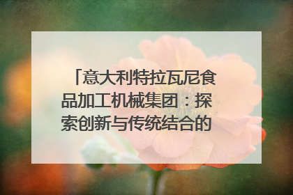 意大利特拉瓦尼食品加工机械集团：探索创新与传统结合的可能性｜西望四川