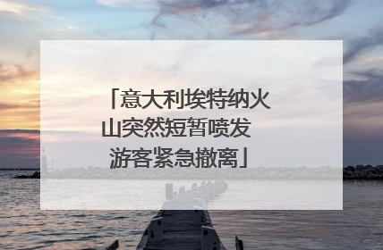 意大利埃特纳火山突然短暂喷发 游客紧急撤离