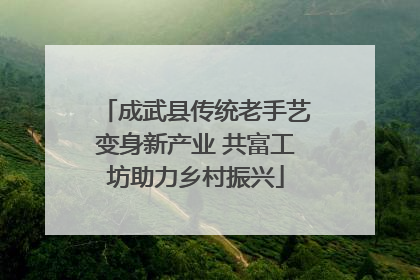 成武县传统老手艺变身新产业 共富工坊助力乡村振兴