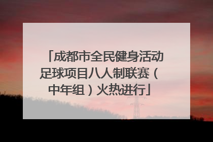 成都市全民健身活动足球项目八人制联赛（中年组）火热进行