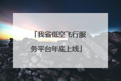 我省低空飞行服务平台年底上线