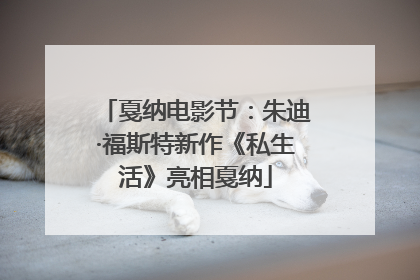 戛纳电影节：朱迪·福斯特新作《私生活》亮相戛纳