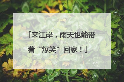 来江岸，雨天也能带着“爆笑”回家！