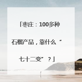 枣庄：100多种石榴产品，靠什么“七十二变”？