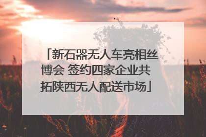 新石器无人车亮相丝博会 签约四家企业共拓陕西无人配送市场
