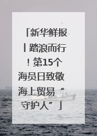 新华鲜报丨踏浪而行！第15个海员日致敬海上贸易“守护人”