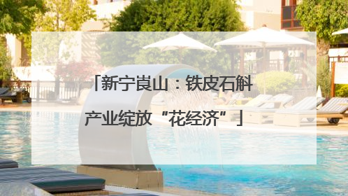 新宁崀山：铁皮石斛产业绽放“花经济”