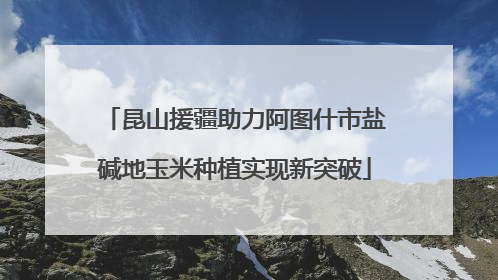 昆山援疆助力阿图什市盐碱地玉米种植实现新突破