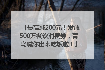 最高减200元！发放500万餐饮消费券，青岛喊你出来吃饭啦！