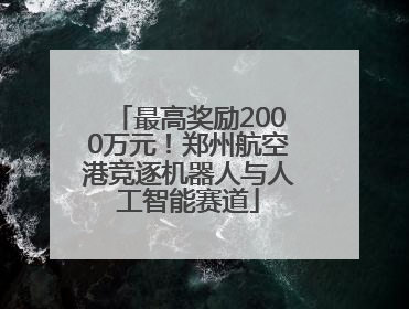 最高奖励2000万元！郑州航空港竞逐机器人与人工智能赛道