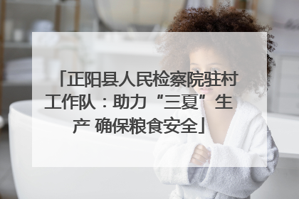 正阳县人民检察院驻村工作队：助力“三夏”生产 确保粮食安全