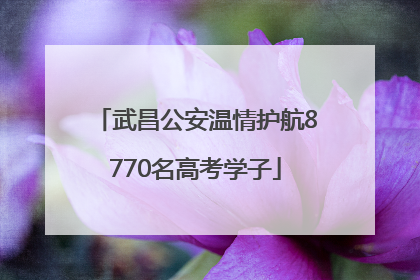 武昌公安温情护航8770名高考学子